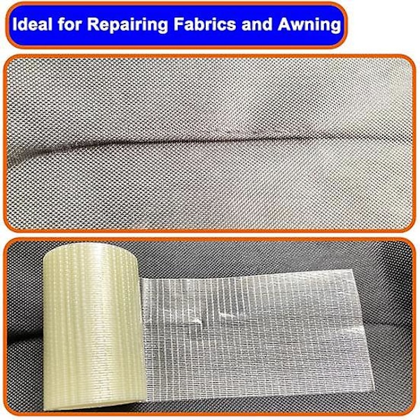 Vandtæt RV Markise Reparationstape Stærk Vedhæftning Telt Reparationstape Transparent Båd Cover Reparation Patch Kit (FMY) som billedet as the picture 20M