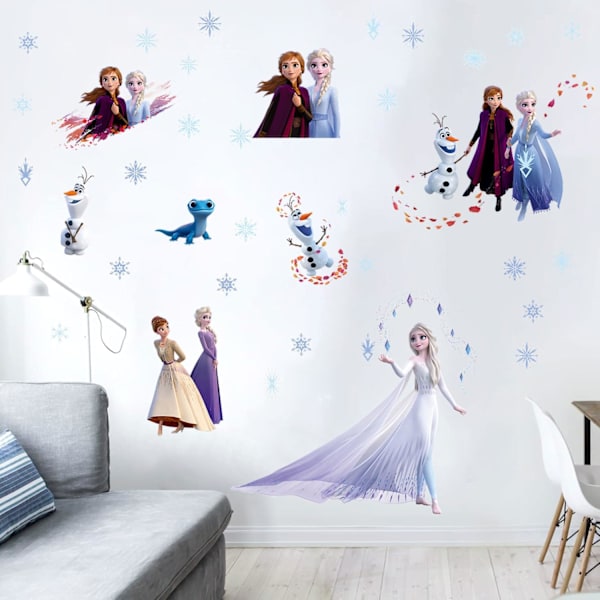 2 st frost väggdekaler klistermärken för flickor prinsessa väggdekaler babyrum väggtatuering för babyrum barnrum flickrum 156 b-2 pcs