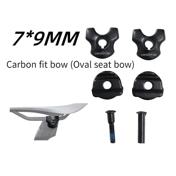 Cykelsadelpind Klemme til Carbon Sadelskinner Adapter 7x9mm Cykel Sadelpind Rør Oval / Runde Clips Cykling Tilbehør
