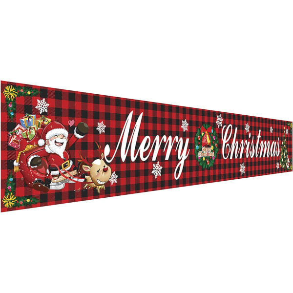 IC God Jul Julbanner med Röd Buffel och Jul