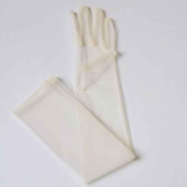 Lange transparente handsker Lange transparente handsker SORT sort black