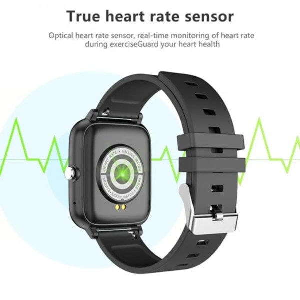 Smart Watch Herr Dam Puls Fitness Watch Klocka Bluetooth Calling Vattentät Sport Smart Watch För Android iOS Svart Svart