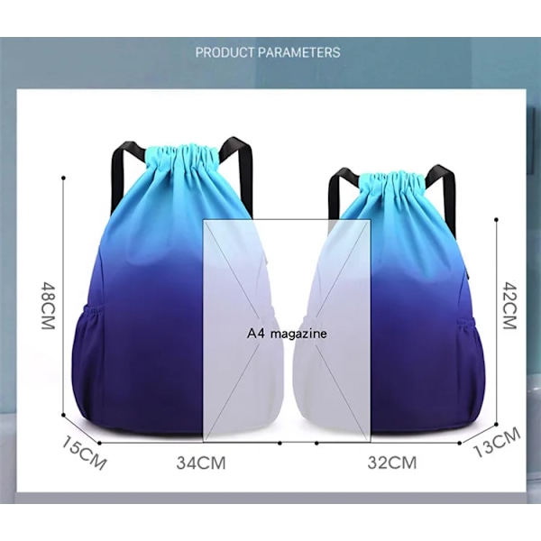 Multifunktionell vattentät gymväska Vattentäta ryggsäckar L L B