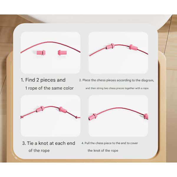 Interactive Rope Knot Game Challenges Logical Puzzle Board for Kids Adults Portable Fun Stress Toy