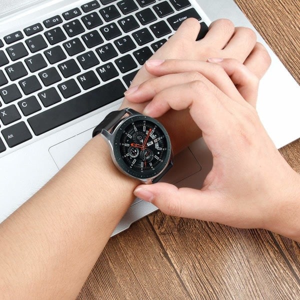 IC Samsung Gear S3 / Galaxy Watch 46 mm armbånd 22 mm Sort