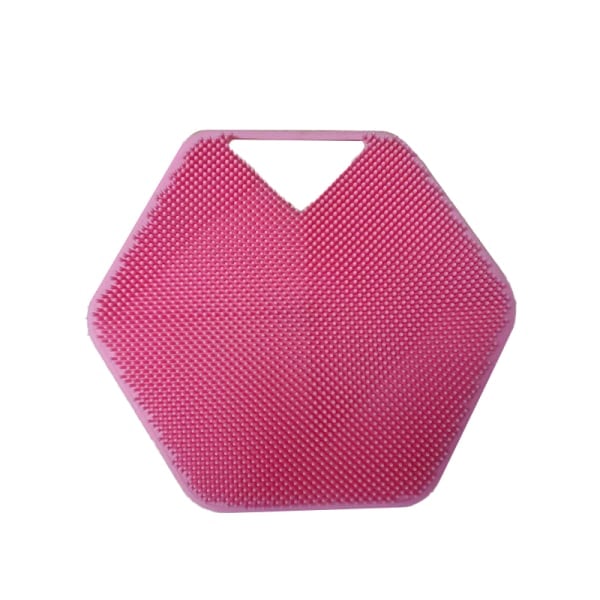 IC 1st Silikon Kroppsskrubbare Bad Dusch Kroppsborste för Skonsam Exfoliering Rosa