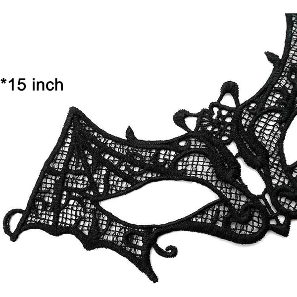 IC Svart Halloweenmaske, Halloween øyemaske Maskerade masker for kvinner Maskerade maske Flaggermusblonde 1 stk
