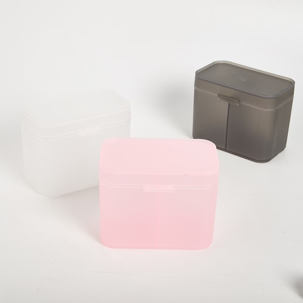 IC Bomuldsrondeller Negleservietter Makeupbørster Organizer Opbevaringsboks Dou Sort