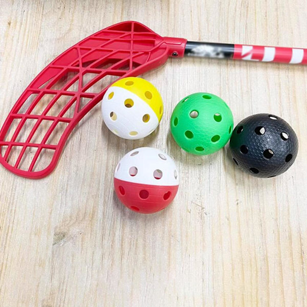 4x Floorballbollar ihåliga Unihockeybollar för spelare professionella träning vit