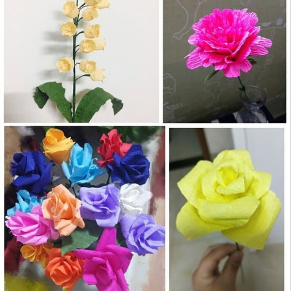 Crêpepapper Blomsterinslagning Bukettpapper 25 25 25 25