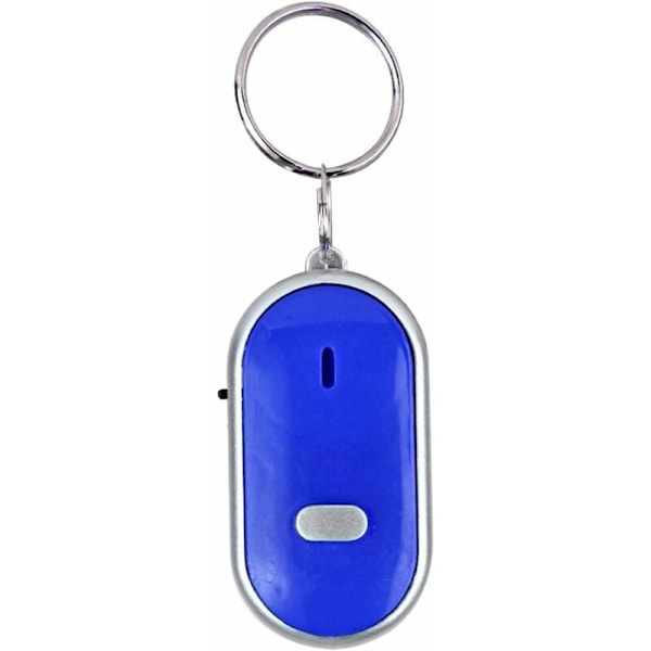 Nøglering med fløjte, nøglefinder, stemmestyret anti-tab enhed, lyd nøglering locator finder med lys (blå)
