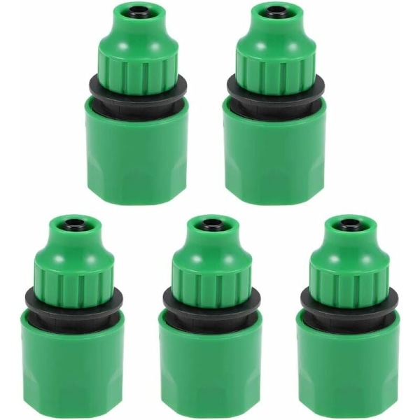Snabbkoppling Slangrör Adapter 8mm Innerdiameter Rörkoppling för Trädgårdsbevattningssystem 5st