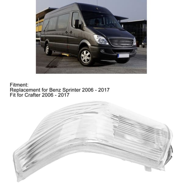 Vanntett blinklysglass for sidespeil EMPID0021 Venstre side erstatning for Benz Sprinter