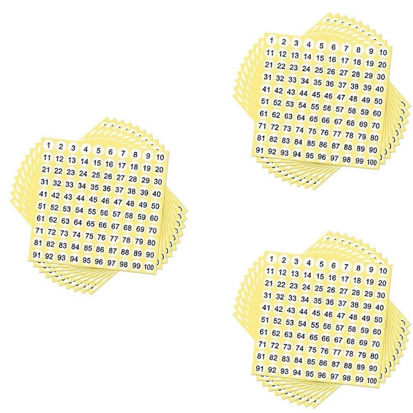 100 arkin numerotarratarrat 1-100 numeroa pyöreät tarrat