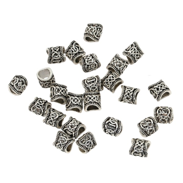 Vikings Rune Alphabet Character Beads Beard Beads for Men 59 Delar Set Vikings Runes Beads Norse Dreadlock Beads