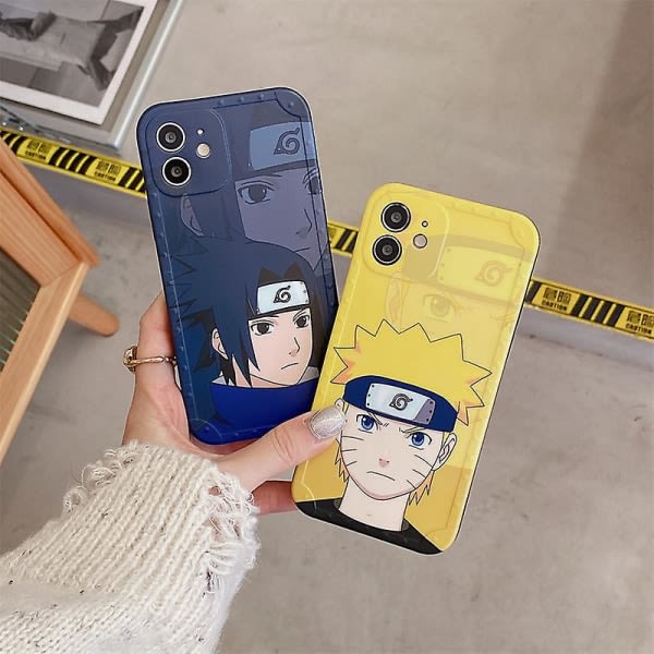 Anime Naruto Sasuke phone case för Iphone 13/11/12pro Max case Xs/xr Anti-drop 7/8p mjukt cover Spiral Naruto iPhone X och XS