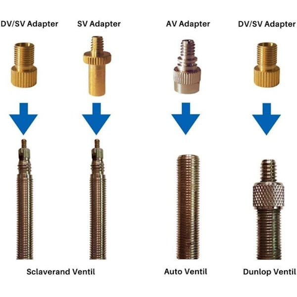 15 st Cykelventiladapterset Reduceringsmunstycken Däckpumpadapterset Bollpumpsnål Universal..DEBUNS
