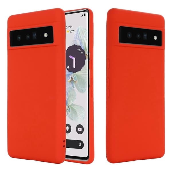til Pixel 7 Pro Pure Color Flydende Silikone Stødsikkert Telefoncover Red