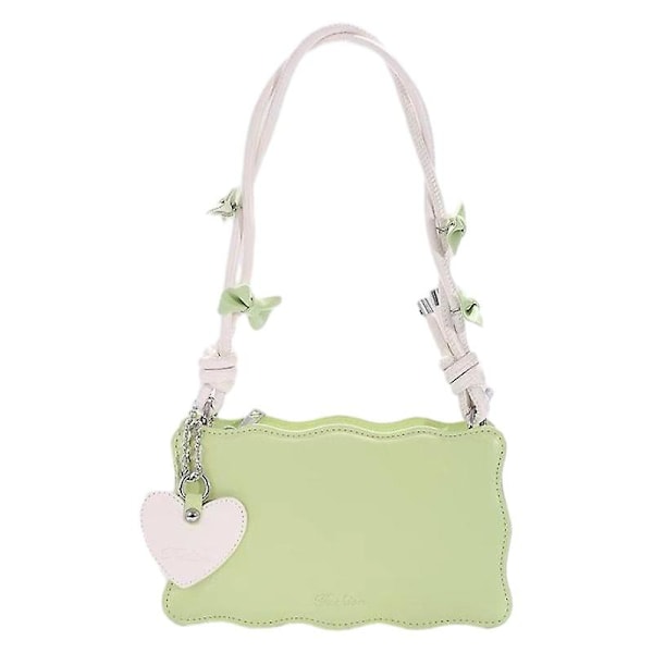 Underarm Bag Dam Sommar Bow Girl Liten Fyrkantig Väska Fashionable Axelväska green