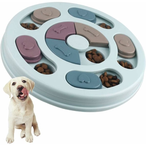 Smarta hundgodisleksaker, Långsammare ätande hundmatleksaker, Halkfria intelligenspusselleksaker för hundar, valpar och katter