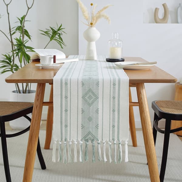 Bordslöpare Enkel Frans Bordsflagga GRÅ STIL 2 STIL 2 grå stil 2-stil 2 grey style 2-style 2