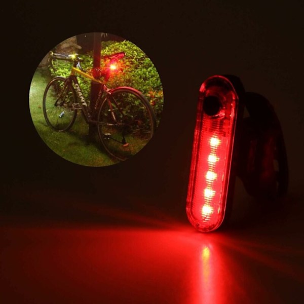 Sykkelbaklykter - 2 Pakke Sykkel Baklys, USB Oppladbar COB LED Vanntett Sykkel Baklys, 4 Lysmoduser for Sikkerhet og Synlighet