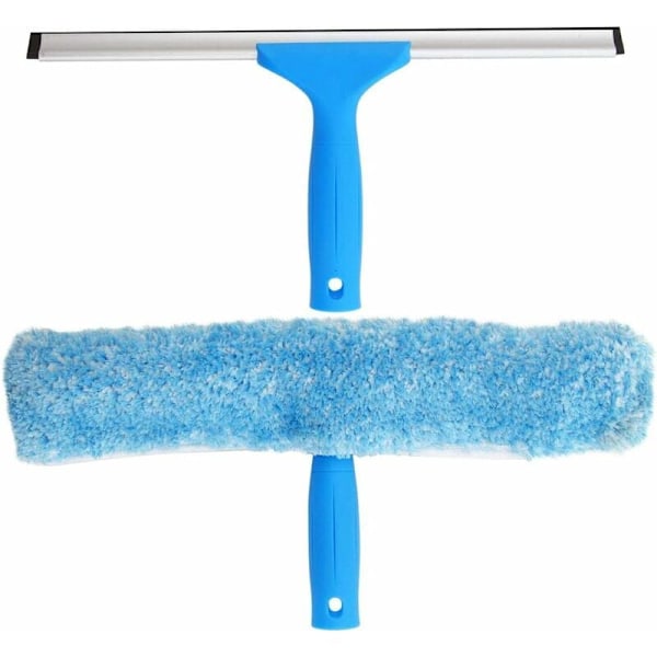 Professionell fönsterskrapa med mikrofiberborste, bredd 30 cm