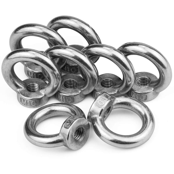 M10 304 Rustfritt Stål Ring Øye Mutter Løfte Mutter for Muttere Marine Kvalitet Løfte Mutter Ring Mutter NPTERBL