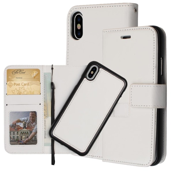iPhone XR - Etui / Magnet Skal 2 i 1 - Hvid White Vit