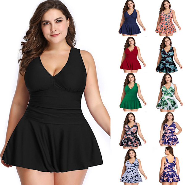 Plus size tvådelad baddräkt för kvinnor LILA PURPLE XL