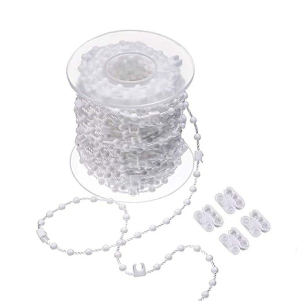 Persienner 10 meter 100 clips Vertikal persienn bottenkedja för 3,5 tum/89mm lameller