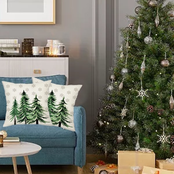 IC 4 stk putetrekk Snøfnugg Juletre Jul