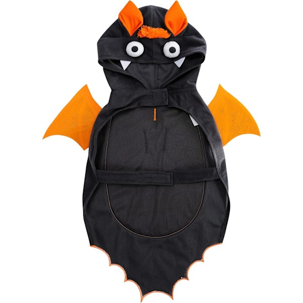 Koira lepakkoasu Halloween lemmikkieläimen asu pentu koira, oranssi-musta, S/M 28 cm, 23 cm