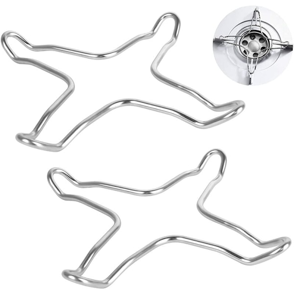 Pakke Rustfritt Stål Gasskomfyr Reduksjonsring for Gasskomfyr, Kokeplate, Trivet, Wokholder, Gassgryte