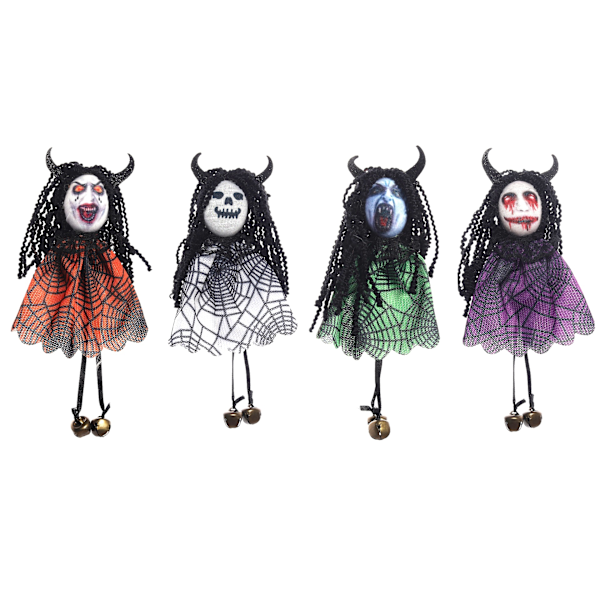 Halloween-riipuskoriste haamu kasvot haamulelu baari violetti vihreä riipus temppu riipus (Ready stock) Orange ghost face