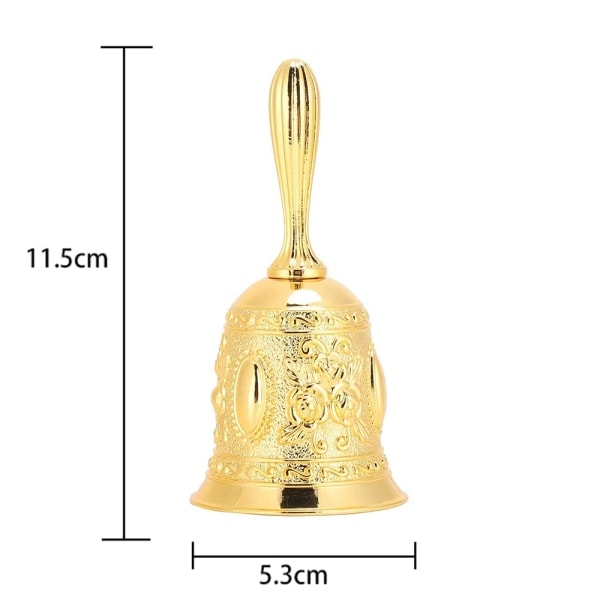 IC Handklocka, Klassisk Zinklegering Ringklocka Traditionellt Handtag Guld