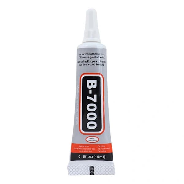 B - 7000 Lim Multianvändning glas sten trä LCD 15ml 2 Styck Transparent Transparent