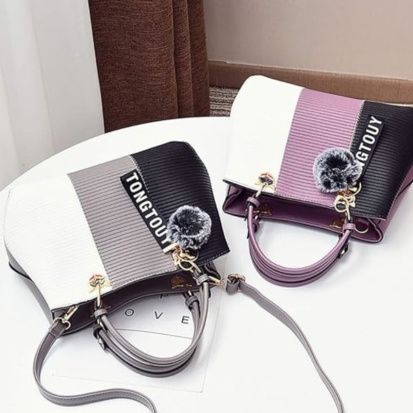 IC Håndvesker for kvinner Mote Damevesker PU Lær Satchel Skuldervesker Tote Bags