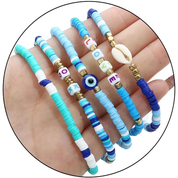Fargerike bokstavperler - Mini Rocailles armbåndsperle sett TYPE 3