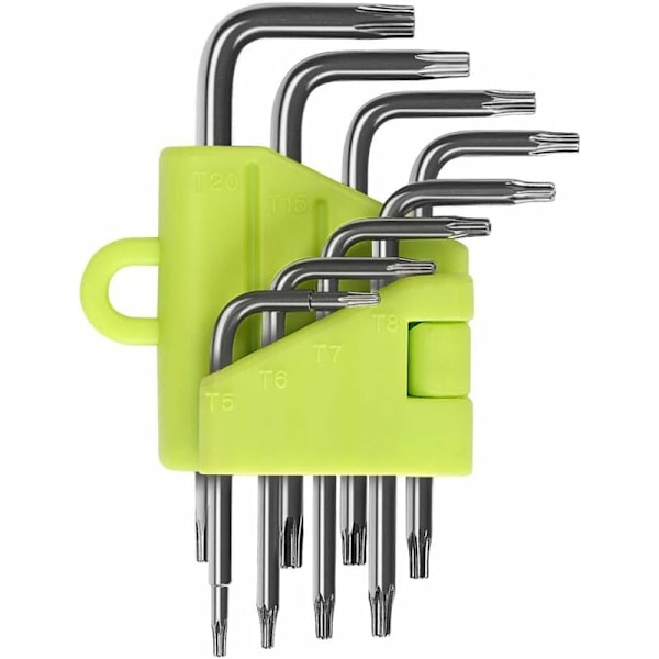Offset Torx -avaimet, 8-osainen Torx-kuusiokoloavainsarja, Tähtiruuvimeisseli T5 T6 T7 T8 T9 T10 T15 T20, Avainsarjat Käsityökalut Torx-kuusiokoloavaimet