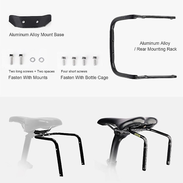 RHINOWALK Aluminiumlegering Cykelsadelväska Stabilisatorstöd för Sadelväska Anti Shaking