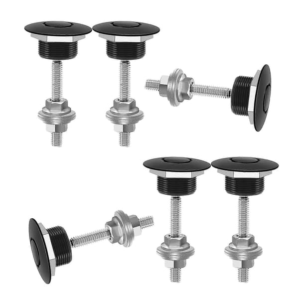 4X Push Button Quick Release Car Hood Hood Lock Pin Latch Bumper Clip Black