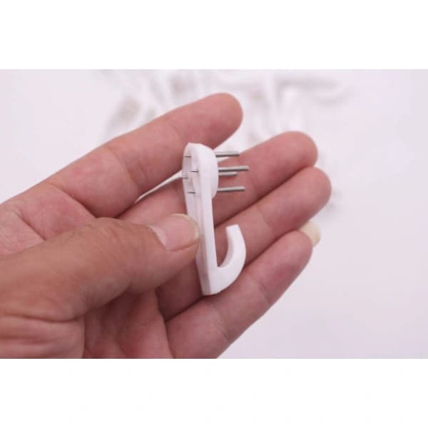 [LCS] 20pcs White Powerful Concrete Hard Wall Drywall Hooks Traceless Hanging Hook Traceless Nail Plastic Wall Hook 5cm