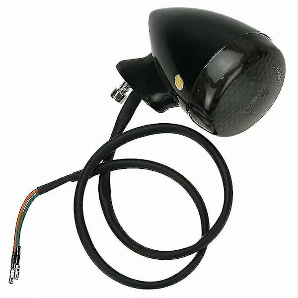 4 st LED-blinkers för motorcykel, krom och svart hölje, 41 mm, med främre och bakre gaffelklämma