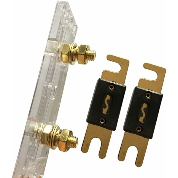 100A ANL Sikringsholder 100A ANL Sikring Guld Blad Bil Automotive Audio Strøm Sikkerhedsbeskyttelse Belagt til 0 2 4 Gauge