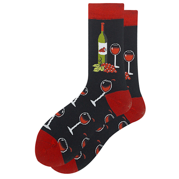 5 kpl pillerishakkinappula-miesten sukat Resident Evil -puolipitkät sukat punaviinisukat taskukello olutmerkki naisten sukat wine(5pair) 38~45 yards