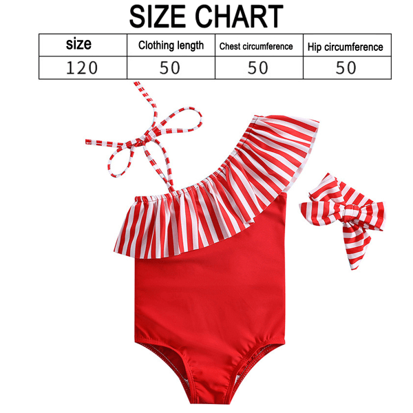 IC Baby badedragt pige små piger badedragt Girls One-Soulder + 120