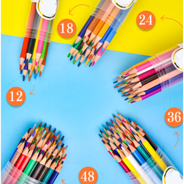 Raderbara färgpennor triangulär stav färg bly barn grundskoleelever graffitimålning penna brevpapper (24 färger (färg bly)),