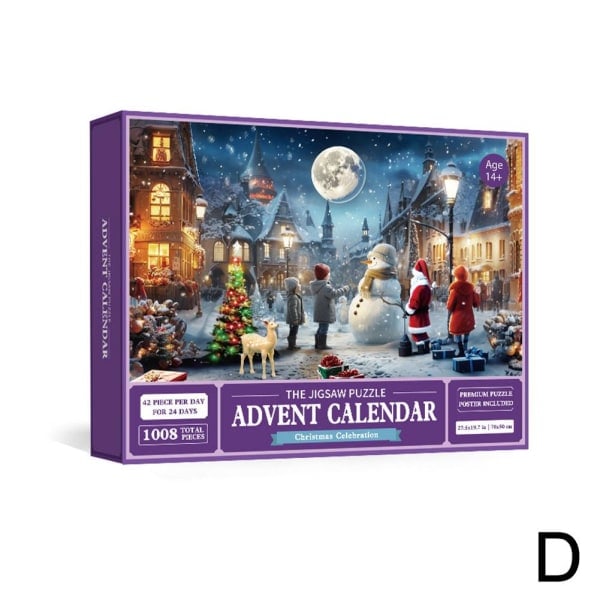 Puslespil adventskalender 2023 Julepuslespil kalender D one-size