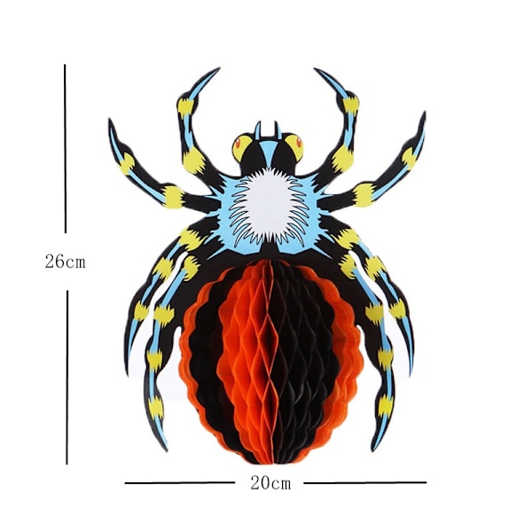 Halloween dekoration hänge spindel fladdermus papper rekvisita hemsökt hus bar fest disco KTV takdekoration Red Spider